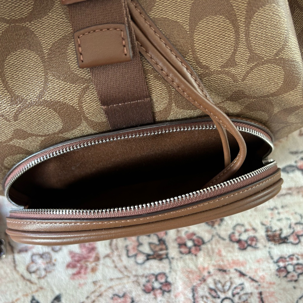 Authentic Coach Brown Monogram Backpack - image 4